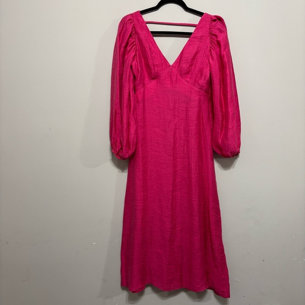 Women's Pink Zendaya Balloon
Sleeve Midaxi Dress - Picture 3 of 9